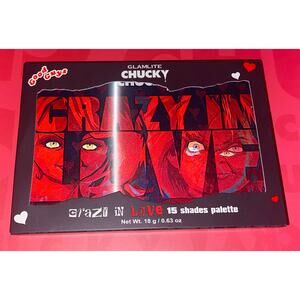 NIB Chucky Tiff Glamlite 15 Eyeshadow Palette CRAZY IN LOVE Horror Halloween